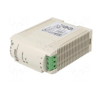 Power supply: switched-mode | for DIN rail | 60W | 5VDC | 10A | 79%