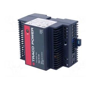 Power supply: switched-mode | 75W | 24VDC | 24÷28VDC | 3.1A | 85÷264VAC