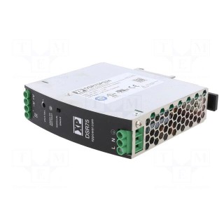 Power supply: switched-mode | for DIN rail | 75W | 24VDC | 3.2A | 91%