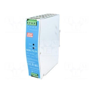 Power supply: switched-mode | 76.8W | 24VDC | 24÷28VDC | 3.2A | 510g