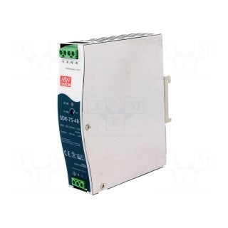 Power supply: switched-mode | 76.8W | 48VDC | 48÷55VDC | 1.6A | 510g