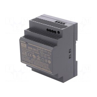 Power supply: switched-mode | for DIN rail | 92W | 15VDC | 6.13A | 89%