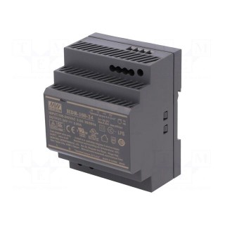 Power supply: switched-mode | for DIN rail | 92W | 24VDC | 3.83A | 90%