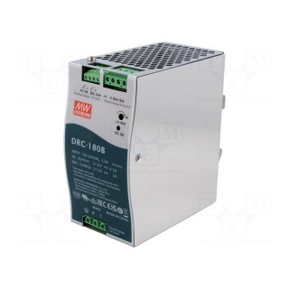 Power supply: switched-mode | buffer,for DIN rail | 180W | 27.6VDC