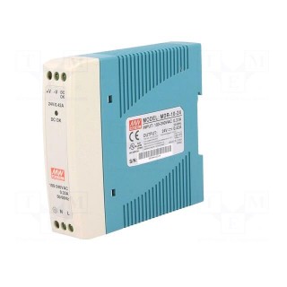 Power supply: switched-mode | for DIN rail | 10W | 24VDC | 0.42A | 84%