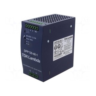 Power supply: switched-mode | for DIN rail | 120W | 48VDC | 2.5A | 87%