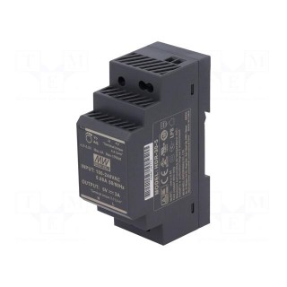 Power supply: switched-mode | for DIN rail | 15W | 5VDC | 3A | OUT: 1