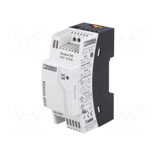 Power supply: switched-mode | 18W | 24VDC | Mounting: DIN | 0.75A