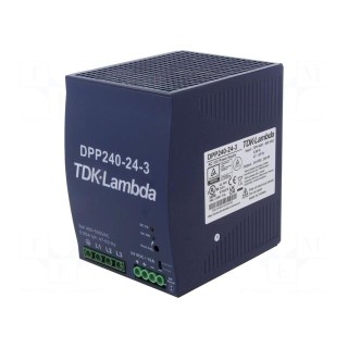Power supply: switched-mode | for DIN rail | 240W | 24VDC | 10A | 90%