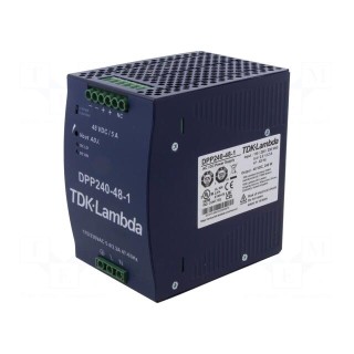 Power supply: switched-mode | for DIN rail | 240W | 48VDC | 5A | 90%