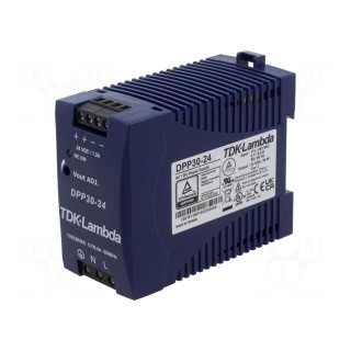 Power supply: switched-mode | for DIN rail | 30W | 24VDC | 1.3A | 84%