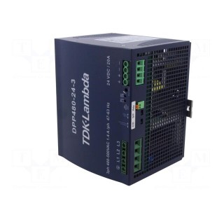 Power supply: switched-mode | for DIN rail | 480W | 24VDC | 20A | 90%