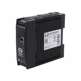 Power supply: switched-mode | for DIN rail | 50W | 12VDC | 4A | 86%