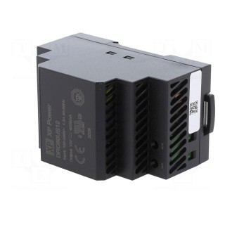 Power supply: switched-mode | for DIN rail | 60W | 12VDC | 4.5A | 88%