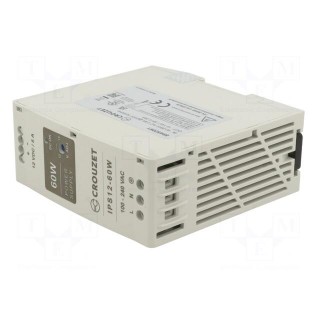 Power supply: switched-mode | for DIN rail | 60W | 12VDC | 5A | 86%