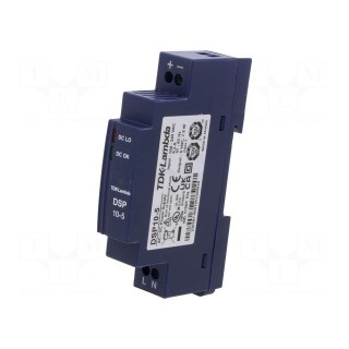 Power supply: switched-mode | for DIN rail | 7.5W | 5VDC | 1.5A | 74%