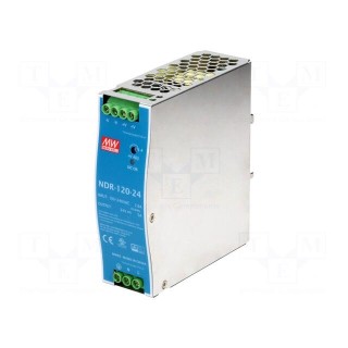 Power supply: switched-mode | for DIN rail,slim | 120W | 24VDC | 5A