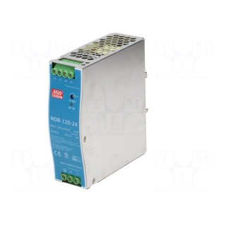 Power supply: switched-mode | for DIN rail,slim | 120W | 24VDC | 5A
