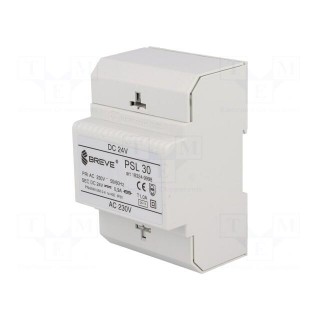 Power supply: transformer type | non-stabilised | 22W | 24VDC | 0.9A