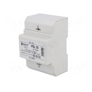 Power supply: transformer type | non-stabilised | 20W | 12VDC | 1.7A