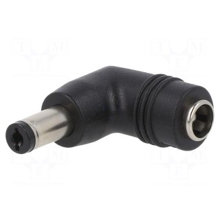 Adapter | Plug: right angle | Input: 5,5/2,1 | Out: 5,5/2,1