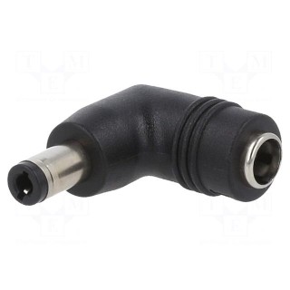 Adapter | Plug: right angle | Input: 5,5/2,1 | Out: 5,5/2,5