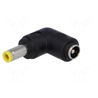 Adapter | Plug: right angle | Input: 5,5/2,1 | Out: 5,5/2,5 | 7A