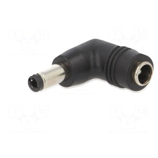Adapter | Plug: right angle | Input: 5,5/2,1 | Out: 5,5/2,5