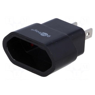 Adapter | Out: EU | Colour: black | Input: JAPAN,USA