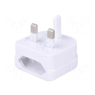 Adapter;Out:EU;Colour:white;Input:UK