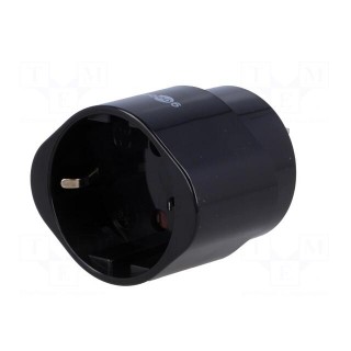 Adapter | Out: EU | Plug: with earthing | Colour: black