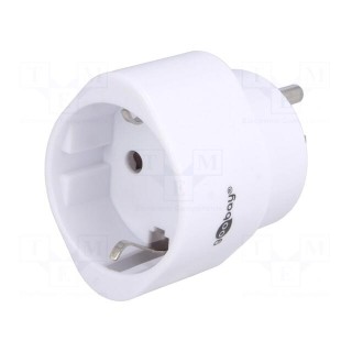 Adapter | Out: EU | Plug: with earthing | Colour: white