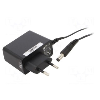 Power supply: switched-mode | mains,plug | 12VDC | 1.25A | 15W | 84.13%