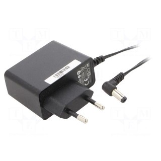 Power supply: switched-mode | mains,plug | 12VDC | 1.25A | 15W | 84.13%