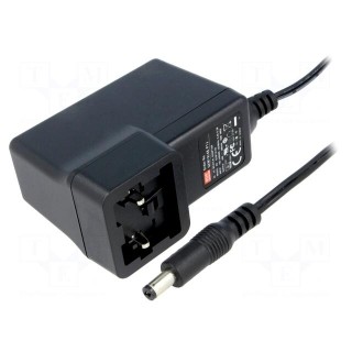 Power supply: switched-mode | volatage source | 12VDC | 1.5A | 18W
