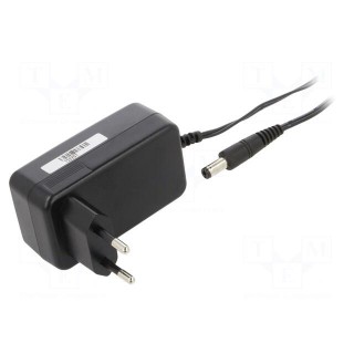 Power supply: switched-mode | mains,plug | 12VDC | 1.5A | 18W | Plug: EU