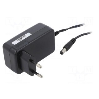Power supply: switched-mode | mains,plug | 12VDC | 1.5A | 18W | Plug: EU