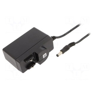 Power supply: switched-mode | mains,plug | 12VDC | 1A | 12W | Plug: none