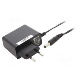Power supply: switched-mode | mains,plug | 12VDC | 1A | 12W | Plug: EU