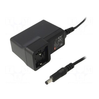 Power supply: switched-mode | mains,plug | 12VDC | 2.5A | 30W | 87%