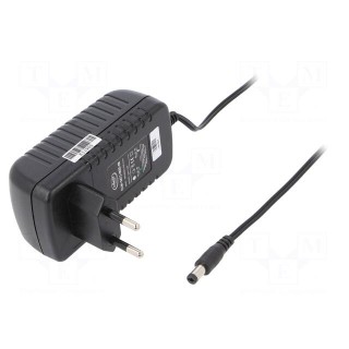 Power supply: switched-mode | mains,plug | 12VDC | 2A | 24W | Plug: EU