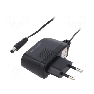 Power supply: switched-mode | mains,plug | 12VDC | 500mA | 6W | Plug: EU