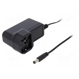 Power supply: switched-mode | mains,plug | 15VDC | 0.4A | 6W | 79%