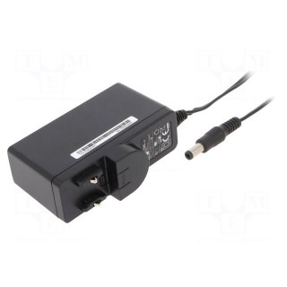 Power supply: switched-mode | mains,plug | 15VDC | 1.6A | 24W | 87.7%