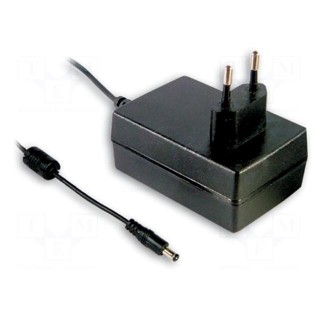 Power supply: switched-mode | mains,plug | 24VDC | 1.5A | 36W | Plug: EU