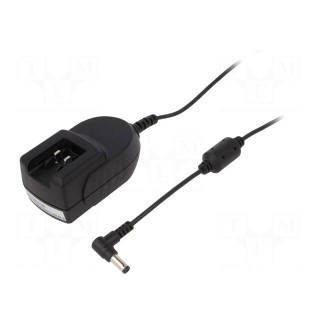 Power supply: switched-mode | mains,plug | 18VDC | 1A | 18W | 85.45%