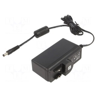 Power supply: switched-mode | mains,plug | 24VDC | 1.5A | 36W | 88.8%