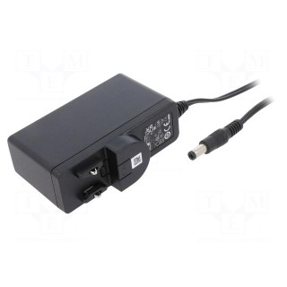Power supply: switched-mode | mains,plug | 24VDC | 1A | 24W | Plug: none