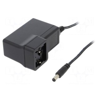 Power supply: switched-mode | mains,plug | 24VDC | 2.5A | 60W | 88%