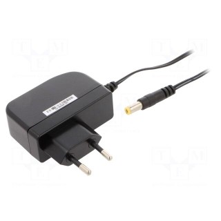 Power supply: switched-mode | mains,plug | 5VDC | 1.2A | 6W | Plug: EU